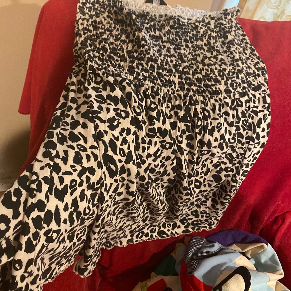 COPY - Super flattering Yours clothing plus size women’s animal print strapless…